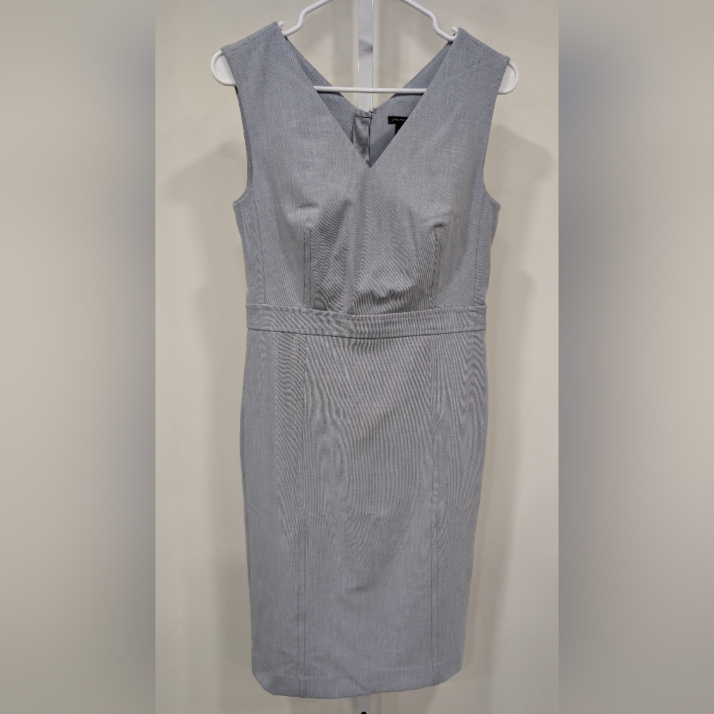 AnnTaylor Suiting Collection Gray Sleeveless Dress